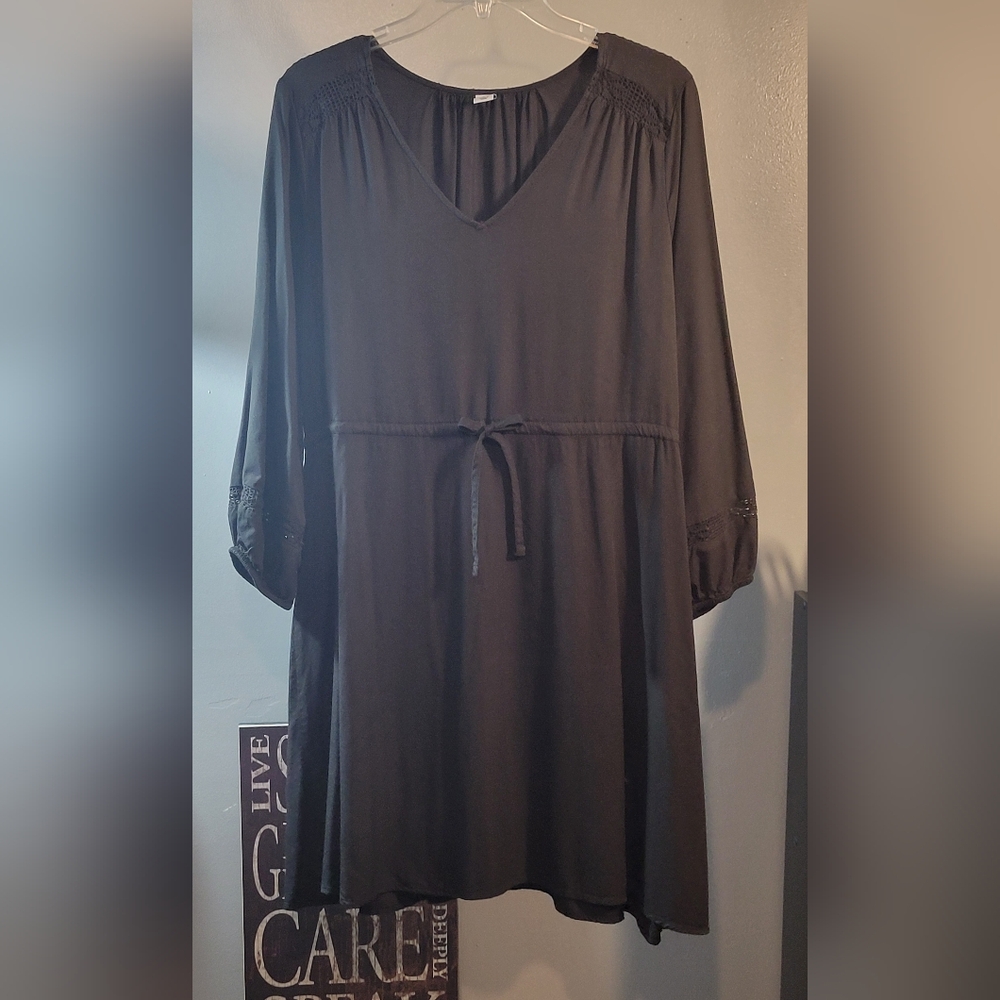 Old navy Black Dress with Tie Waist